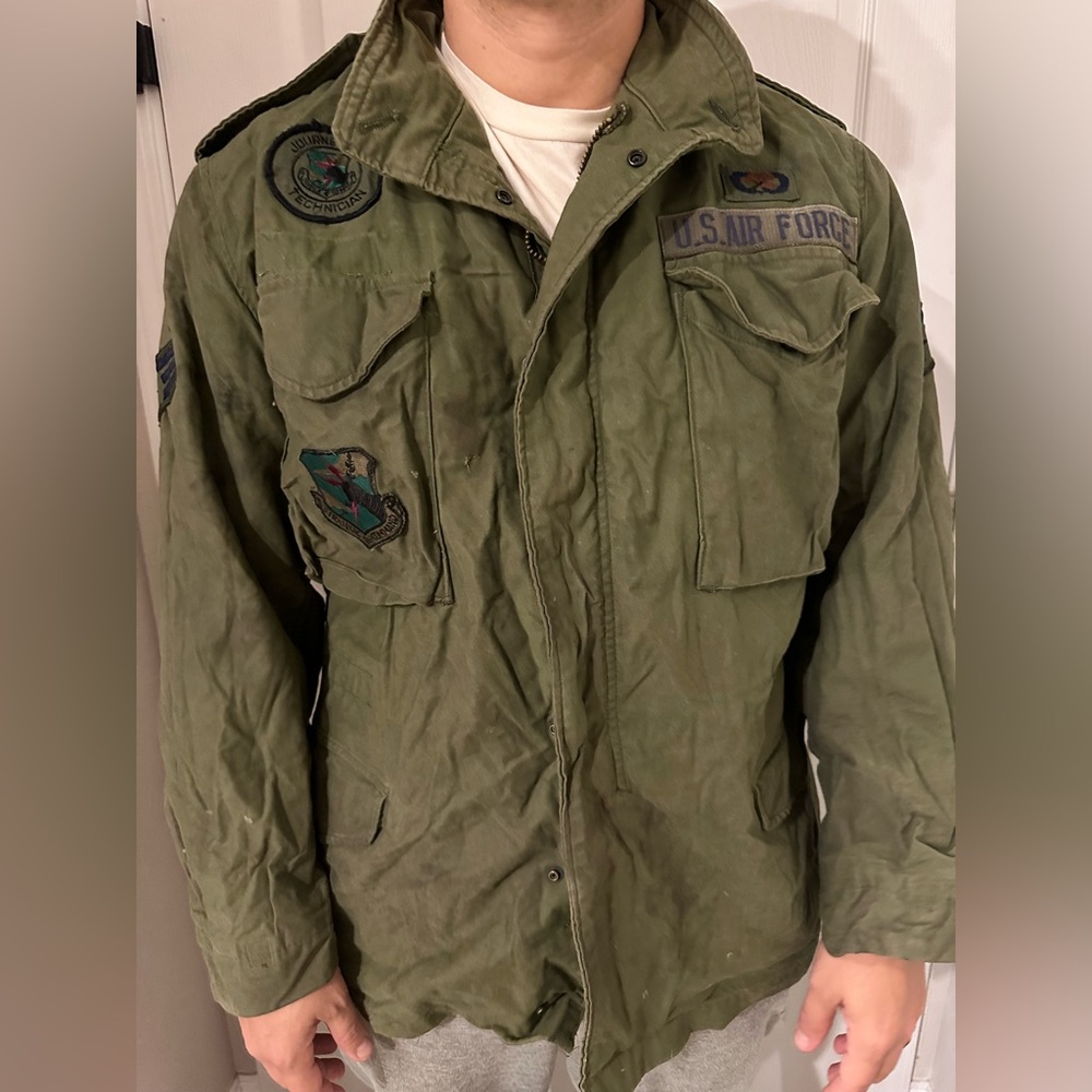 Vintage 70s Air Force heavy weather jacket military size m